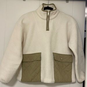 Madewell (Re)sourced Fleece Quilted-Pocket Popover Jacket